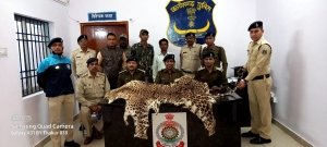 *वन्य प्राणी तेंदुआ के खाल की तस्करी करते हुए एक आरोपी गिरफ्तार*
