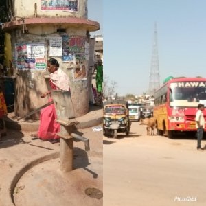नगरी बस स्टैंड का हाल-बेहाल ना सर छुपाने को छत, ना पीने को पानी