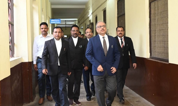 उच्च न्यायालय के मुख्य न्यायाधीश श्री रमेश सिन्हा ने रायगढ़ और सक्ती न्यायालय का किया निरीक्षण