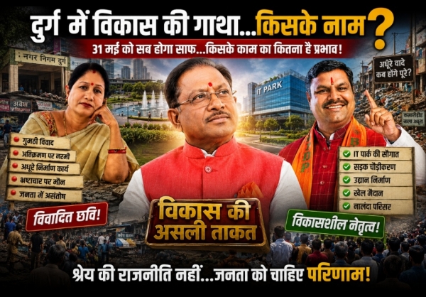 दुर्ग में विकास का &ldquo;श्रेय संग्राम&rdquo; : सीएम साय के दौरे से पहले महापौर बनाम मंत्री समर्थकों में बढ़ी सियासी जंग