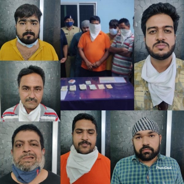 जुआ खेलते 06 रंगे हाथ पकड़े गए, जुआरियों के कब्जे व फड़ से नगदी 19,830 व ताशपत्ती बरामद