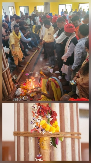 विश्व प्रसिद्ध ऐतिहासिक बस्तर दशहरा पर्व कि डेरी गड़ाई रस्म संपन्न