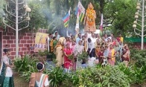 रानी दुर्गावती के बलिदान दिवस पर गोंड़ समाज द्वारा दी गई श्रद्धांजलि