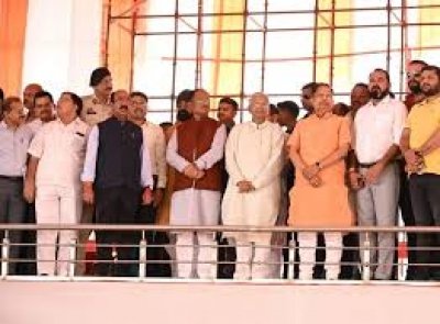 प्रधानमंत्री  नरेन्द्र मोदी के बिलासपुर दौरे की तैयारियों का मुख्यमंत्री विष्णुदेव साय ने कार्यक्रम स्थल पर पहुँचकर लिया जायजा