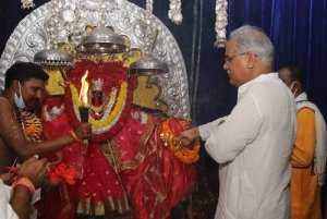 मुख्यमंत्री  भूपेश बघेल ने माता हिंगलाजिन की पूजा कर प्रदेश की खुशहाली की कामना की..