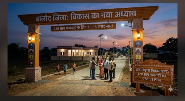 बालोद जिले की 436 पंचायतों को विकास का बूस्टर: मूलभूत कार्यों के लिए ₹3.38 करोड़ जारी, डौण्डीलोहारा को मिले सबसे ज्यादा 78.51 लाख