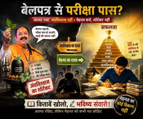बेलपत्र चढ़ाओ, किताबें छोड़ो! परीक्षा पास कराने का &lsquo;नया फार्मूला&rsquo; या छात्रों के भविष्य से खिलवाड़?
