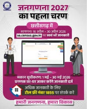 जनगणना 2027 का प्रथम चरण छत्तीसगढ़ में सफलतापूर्वक पूर्ण; 62,500 अधिकारियों-कर्मचारियों ने निभाई जिम्मेदारी