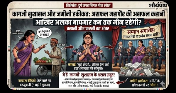 दुर्ग नगर निगम: 'कागजी सुशासन' की महापौर या अतिक्रमण की मूक दर्शक?