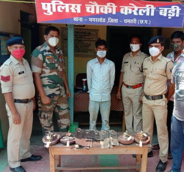 करेली बड़ी के ग्राम खिसोरा स्थित सेनानी भवन में हुई चोरी का खुलासा*