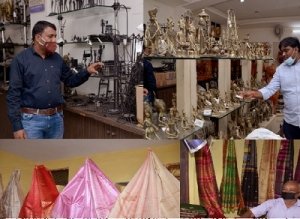 पंडरी हाट में लगी हाथकरघा और हस्तशिल्प कला प्रदर्शनी बना आकर्षण का केन्द्र