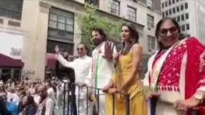 #Allu Arjun की न्यूयॉर्क में जयजय कार, इंडिया डे परेड में हुई ग्रैंड एंट्री