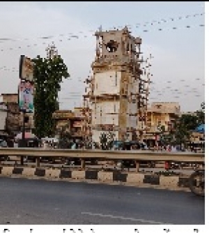 मंत्री के जाते ही ठंडा पड़ा घड़ी चैक का निमार्ण कार्य 60 लाख की लागत से हो रहा है निमार्ण