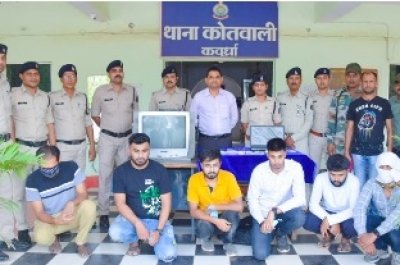 क्रिकेट आई.पी.एल. मैच पर सट्टा पट्टी लिखकर अवैध धन अर्जित करने वाले 06 सटोरियों चढ़े पुलिस के हत्थे