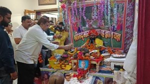 कैबिनेट मंत्री  मोहम्मद अकबर भागवत ज्ञान यज्ञ में हुए शामिल