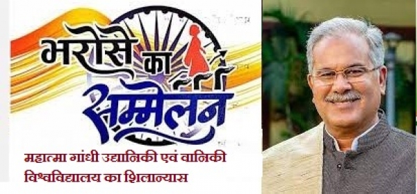 महात्मा गांधी उद्यानिकी एवं वानिकी विश्वविद्यालय का शिलान्यास 
