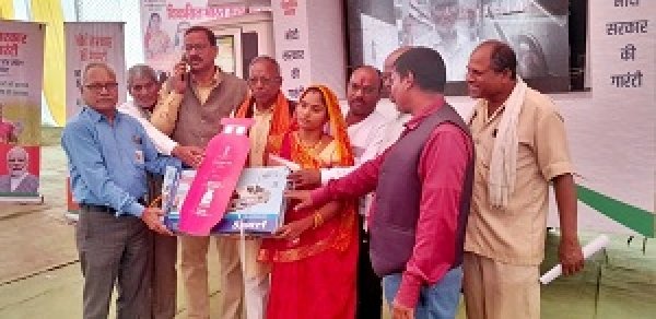 ग्राम जमकोर, देवगांव, लाखासार एवं रहंगी में संकल्प यात्रा आयोजित