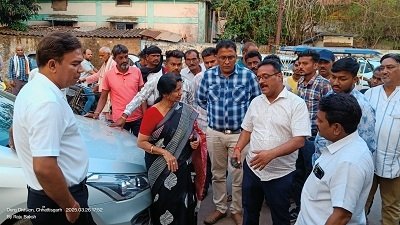 मेयर श्रीमती अलका बाघमार ने अधिकारियों के साथ किया निरीक्षण