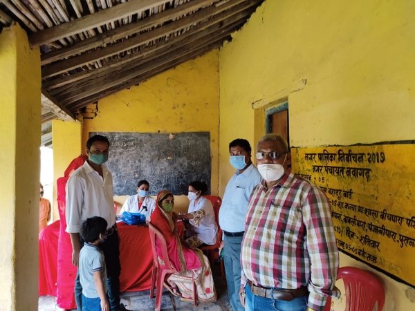 नवागढ़ के वार्ड-वार्ड में लग रहा टीकाकरण शिविर, वार्ड 05 में दिखा उत्साह
