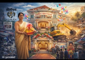 &ldquo;पोस्टरों का शहर, सवालों की सरकार&rdquo; : जन्मदिन के जश्न में डूबा दुर्ग, बुलडोजर सरकार के दावों के बीच ज़मीन पर बिखरी अव्यवस्था