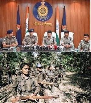 ऐतिहासिक बदलाव की ओर बस्तर : दंतेवाड़ा में 36 इनामी सहित 63 माओवादियों का सामूहिक आत्मसमर्पण