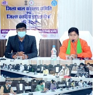जिला बाल संरक्षण समिति एवं जिला स्तरीय टास्क फोर्स समिति की बैठक आयोजित , लंबित प्रकरणों को शीघ्र निराकरण के निर्देश