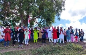 नगर में मुस्लिम समुदाय ने निकाला जुलूस, दिया भाईचारे का पैगाम