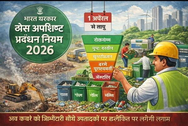 &ldquo;ठोस अपशिष्ट प्रबंधन नियम 2026 लागू: अब कचरे की जिम्मेदारी सीधे उत्पादकों पर, लैंडफिल पर लगेगी लगाम&rdquo;