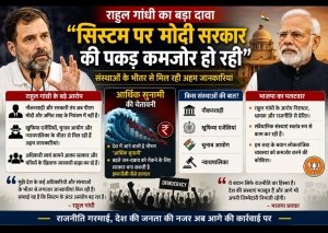 राहुल गांधी का बड़ा दावा: "सरकारी तंत्र पर मोदी सरकार की पकड़ कमजोर हो रही", भाजपा ने बताया निराधार
