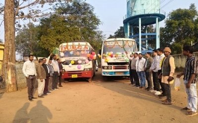 भरतपुर में नई ग्रामीण बस सेवा शुरू ,मुख्यमंत्री ग्रामीण बस सेवा से ग्रामीणों में खुशी की लहर