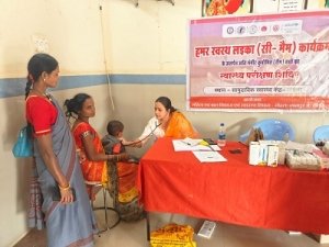 हमर स्वस्थ लइका कार्यक्रम के  अंतर्गत अति गंभीर कुपोषित बच्चों के लिए स्वास्थ्य जांच शिविर का आयोजन