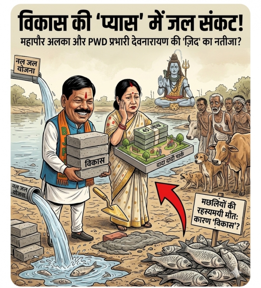 विकास की 'प्यास' या बेजुबानों की 'आह'? महापौर अलका और देवनारायण की जिद में सुलगता दुर्ग!