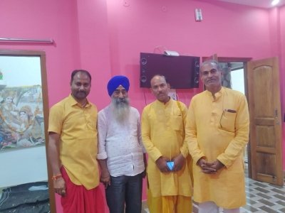 मिन्टू बिसेन के घर हुआ गंगा स्थापना