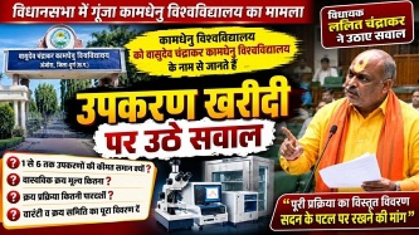 विधानसभा में कामधेनु विश्वविद्यालय की खरीदी पर घिरी सरकार, विधायक ललित चंद्राकर ने मांगा विस्तृत ब्यौरा