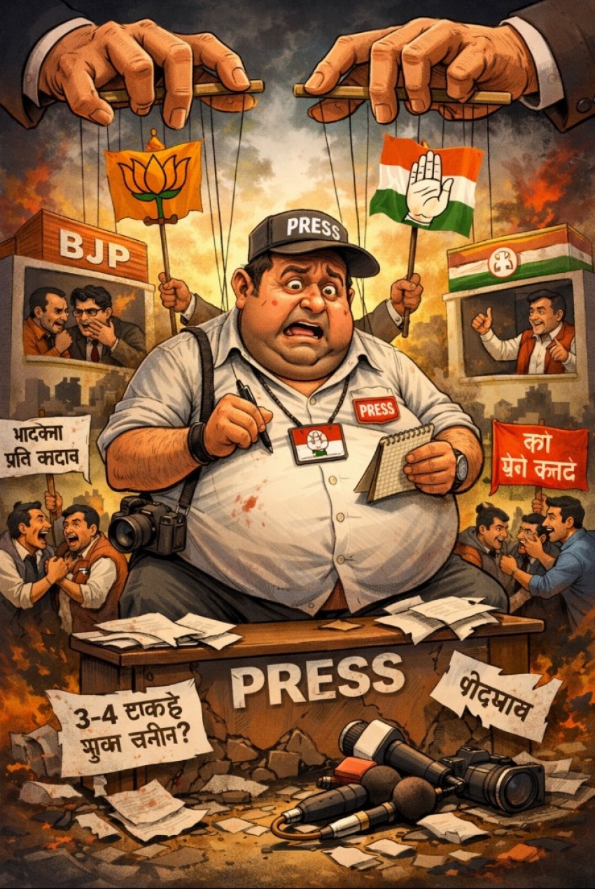 दुर्ग में ‘कलम की जंग’: पत्रकारिता के मंच पर राजनीति का खुला खेल