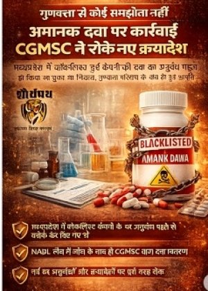 गुणवत्ता से कोई समझौता नहीं: अमानक दवा पर कार्रवाई, CGMSC ने रोके नए क्रयादेश
