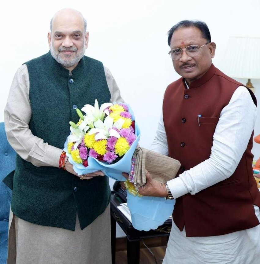 मुख्यमंत्री विष्णुदेव साय ने केंद्रीय गृह मंत्री श्री अमित शाह से की  सौजन्य मुलाकात